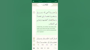 سورة ص مكرر من اية ٢٣-٢٦ بصوت الشيخ الحصري
