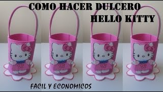 COMO HACER DULCEROS HELLO KITTY DE FOAMY