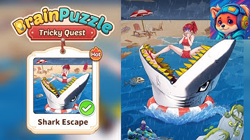 Brain Puzzle Tricky Quest Level 100 shark escape | help the girl hold the shark’s mouth