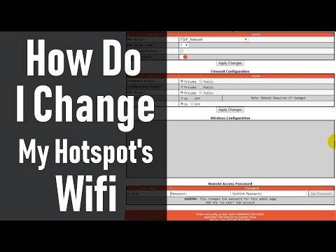 How to change my HotSpot's WiFi credentials?