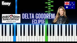Delta Goodrem - Eclipse | Australia Eurovision 2026 Easy Piano Tutorial