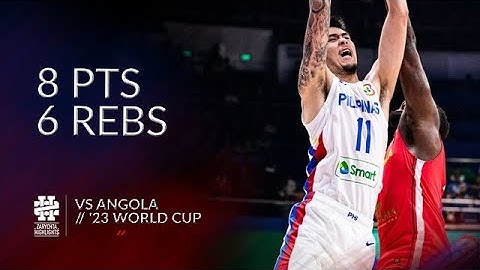 Kai Sotto 8 pts 6 rebs vs Angola World Cup 2023