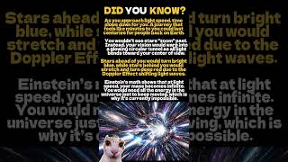 "What it Looks Like to Hit Light Speed! 🚀✨" #speedoflight #physics #spacefacts #science #shorts