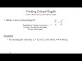 Critical depth, critical slope, flow per unit width - CE 331, Class 26 (24 Mar 2025)
