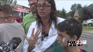 VIDEO: Jenks family escapes house fire caused by lightning
