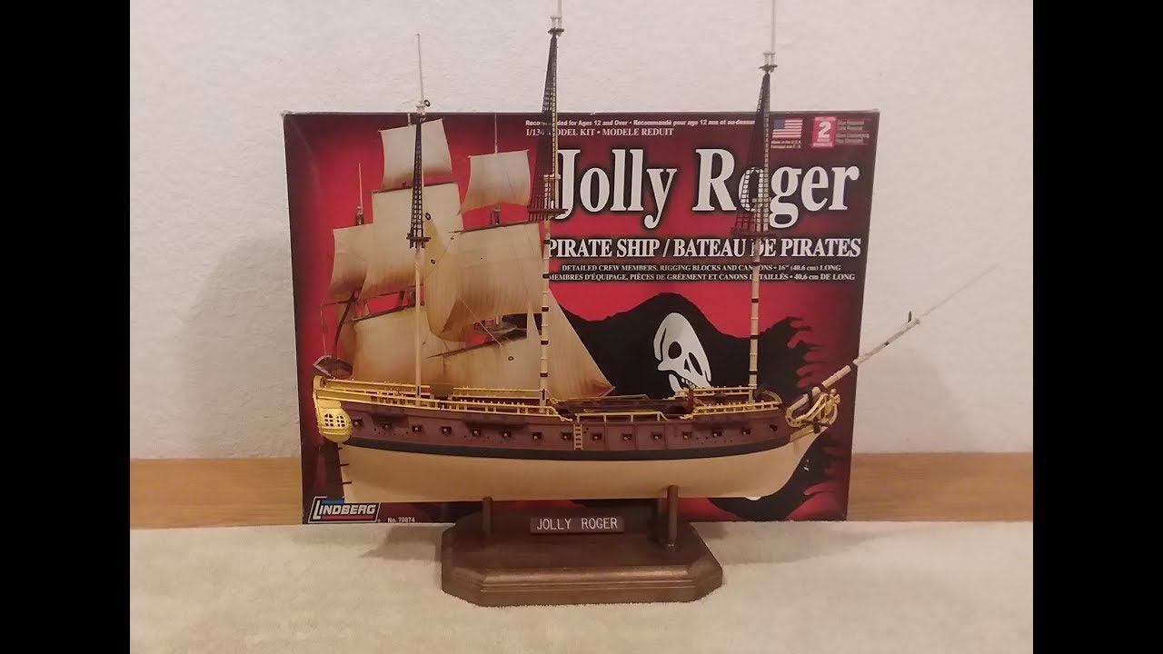 Lindberg 1:130 Jolly Roger Pirate Ship Plastic Model Build Video