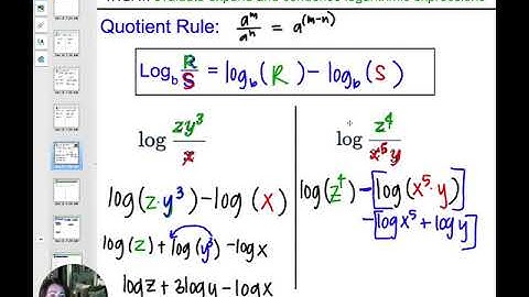 3.4 - Expanding and Condensing Logarithms (Pre-Calc)