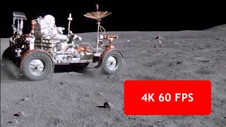 [4k, 60 fps] Apollo 16 Lunar Rover &quot;Grand Prix&quot; (1972 April 21, Moon)
