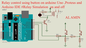 12 Relay control using button on arduino Uno Proteus and Arduino IDE / Relay Simulation  on and off