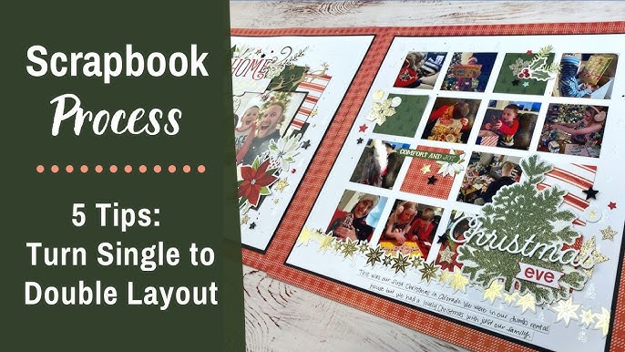 Christmas Scrapbook Layout - Golden Moments