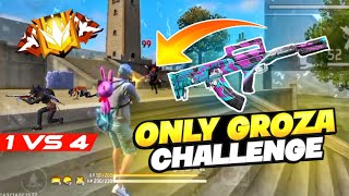 RANK MATCH A || SOLO VS SQUAD A || ONLY GROZA CHALLENGE