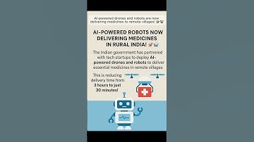 ✅ AI Robots Deliver Medicines in Rural India! #drone #medicine #supply #shorts #ai #india #doctor