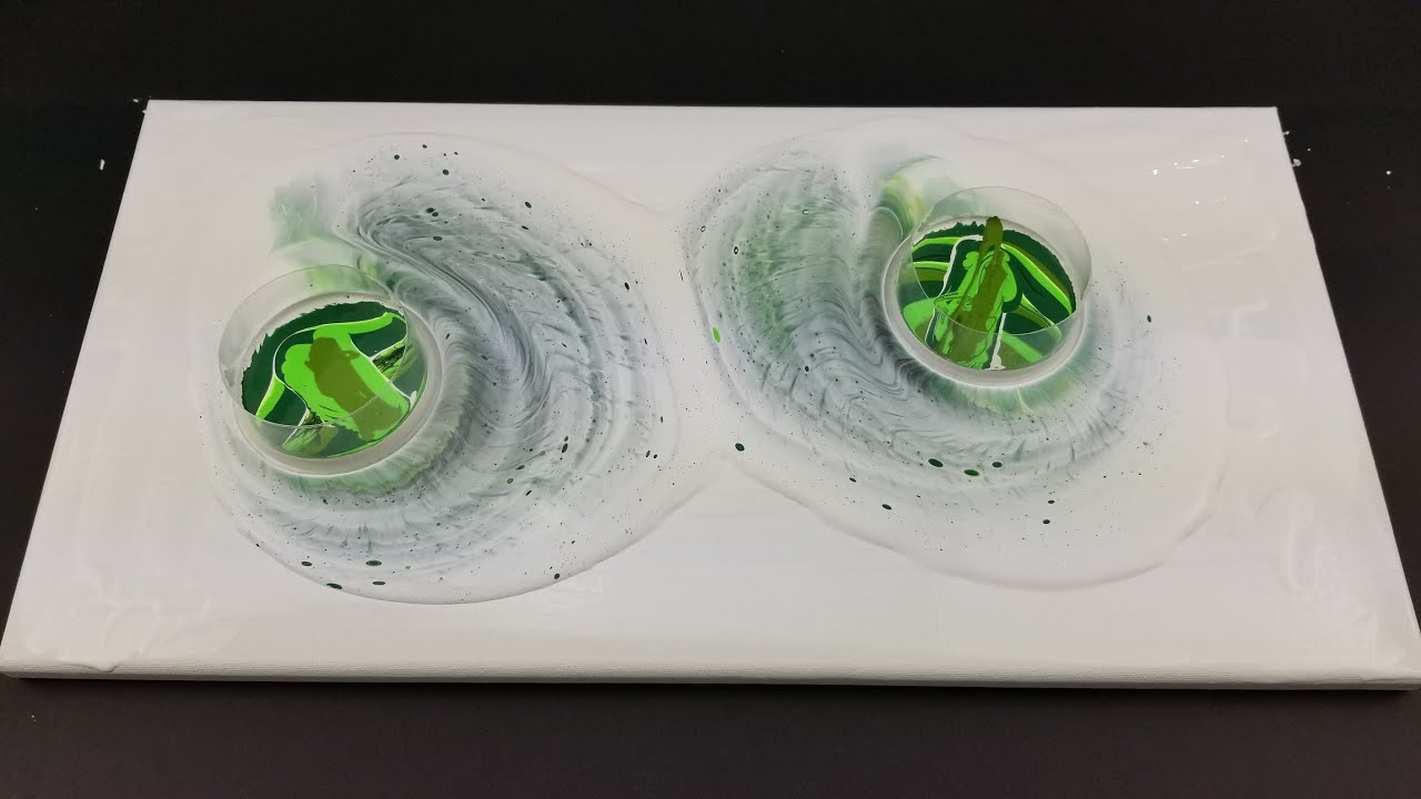 Abstract Acrylic Painting | Fluid Art | Double Cup Pouring Technique ...