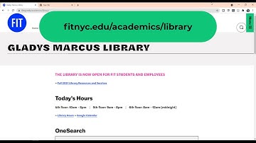 Gladys Marcus Library Website: Basic Navigation