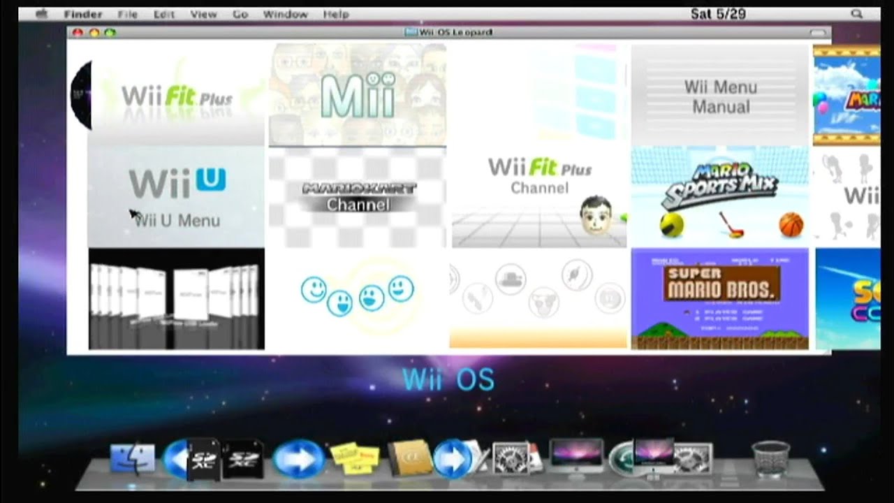 My Wii OS Leopard Hacked Wii Menu - YouTube