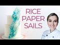 How to make Mermaid RICE PAPER SAILS! No soaking! | Cake Decorating Tutorial | Anna Astashkina