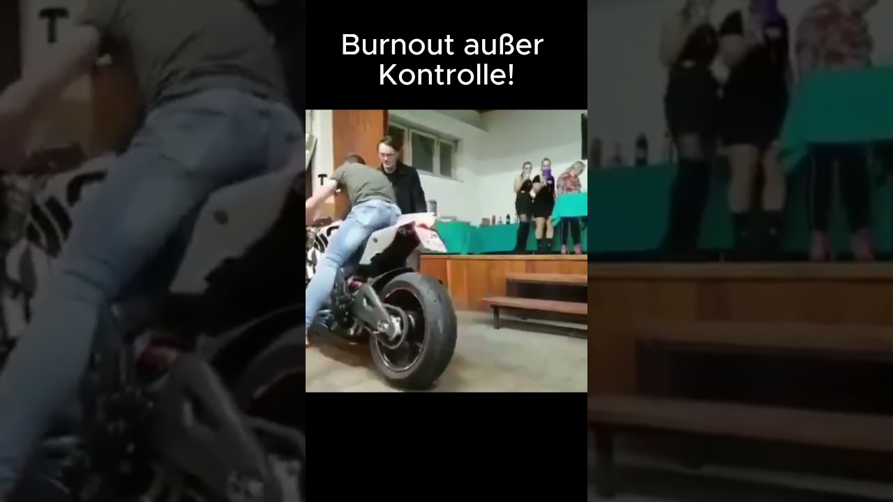Dieser Burnout endet BÖSE, nicht nur für den Biker... 🏍️💥 #motorcycle #motorrad #shorts