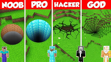 ROUND TUNNEL HOUSE BUILD CHALLENGE - Minecraft Battle: NOOB vs PRO vs HACKER vs GOD / Animation
