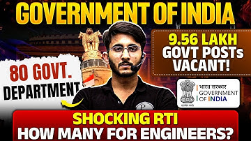 9+ Lakh Government Job Vacancies in India | Shocking RTI Report | How Many For Engineers?