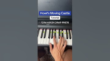 Thumbnail of Howl's Moving Castle Easy Piano Tutorial #piano #easy #tutorial
