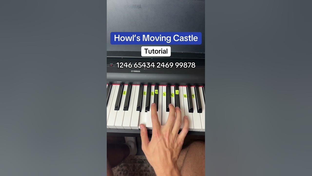 Howl's Moving Castle Easy Piano Tutorial #piano #easy #tutorial