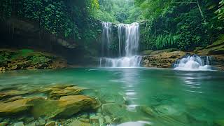Waterfall Ambience | Waterfall Sounds and View | Sleep Relax Study | Rainforest Waterfall by AmbienceMusic 1,510 views 1 month ago 1 hour