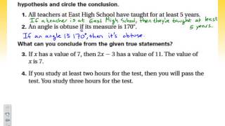 Geometry AB 2.5 - If-Then Statements