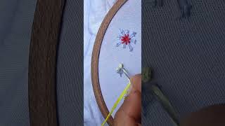 easy french knot #embroidery  forbeginners #shortsfeed