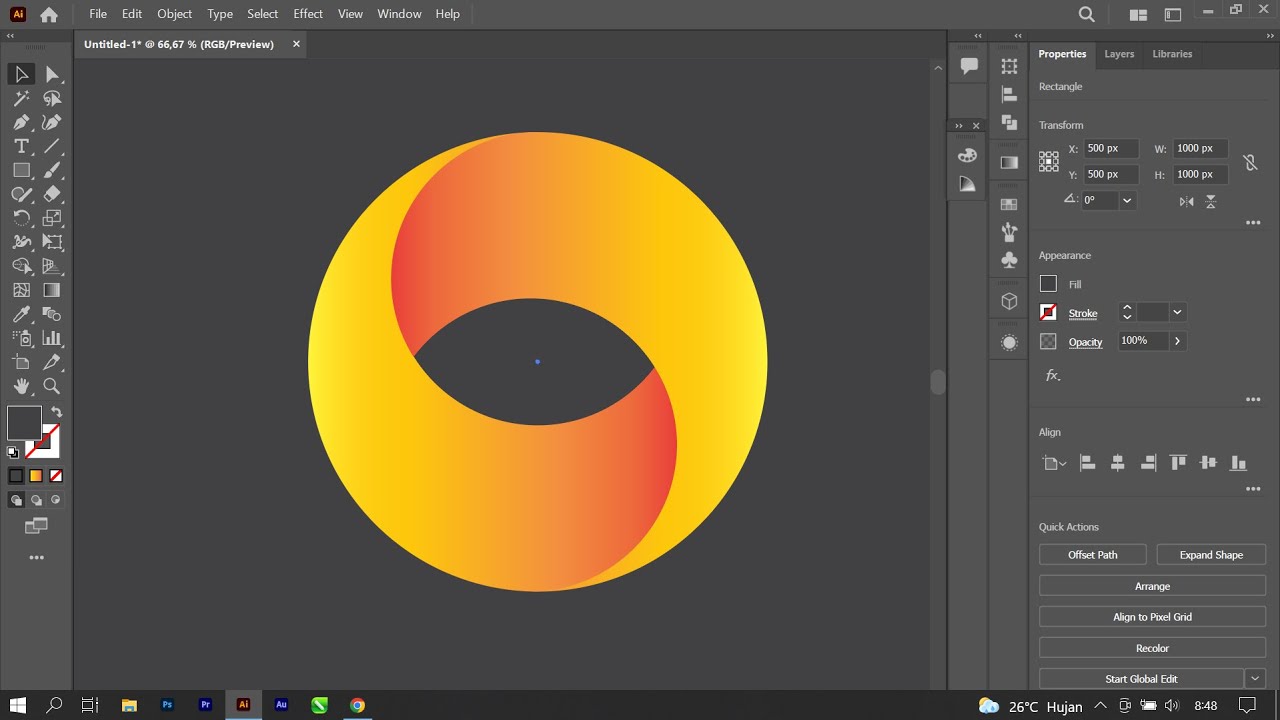 Learn How to Create a Gradient Logo in Adobe Illustrator Tutorial - YouTube