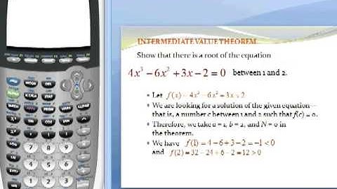 Calc 6 Continuity and Intermediate Value Theorem Intermediate value Theorem