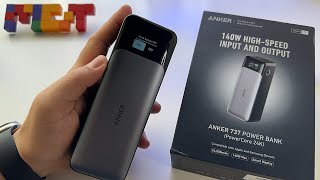 Anker 737 Power Bank (PowerCore 24k) GaN Prime 140W & Smart Display | unboxing | review | test