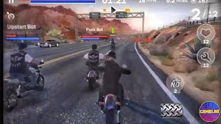 Fighting Outlaw motorcycle riders on the road in, "Outlaw Riders: Biker Wars." Android gameplay. screenshot 4