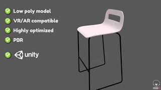 Lowpoly Stool model