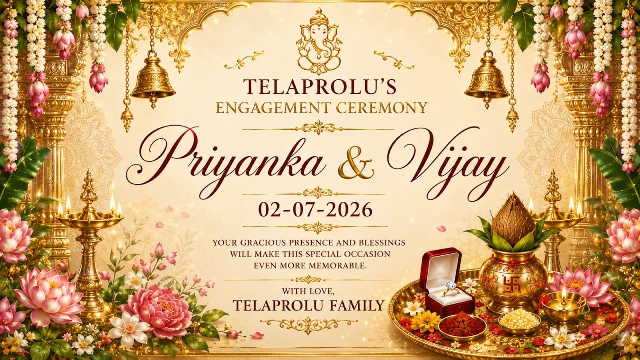 Telaprolu's Engagement Ceremony Priyanka & Vijay || 02-072026 ||