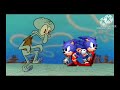 Squidward Trying To Get The Pizza From Sonic 