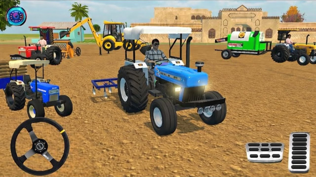 SWARAJ 🥭 vs SONALIKA 🍓 vs HMT 🚜 Tractor 3D Farming Game | Cultivator Gameplay 🌾🌿 #gaming