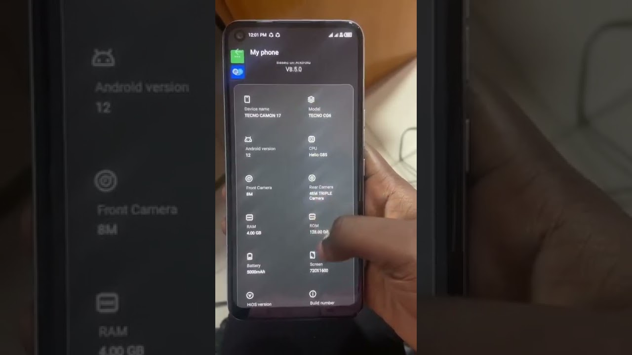 Tecno Camon 17 128GB Storage 4GB RAM