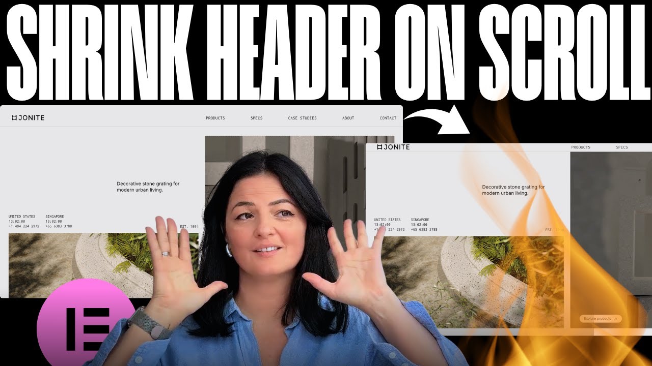 Уменьшение заголовка при прокрутке — крутой трюк от Elementor.