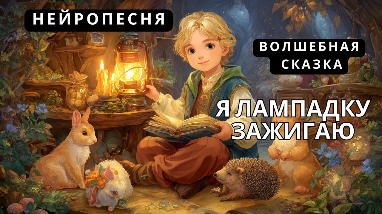 НЕЙРОПЕСНЯ 🎵 Я лампадку зажигаю | Добрая сказка о медвежонке | от Жанны Королёвой и AI Music Studio