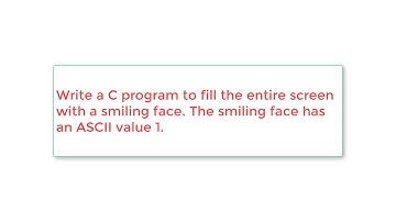C Program To Fill Screen With Smiling Face