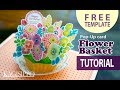 TUTORIAL_ flower basket_Pop-Up card_ (FREE template)