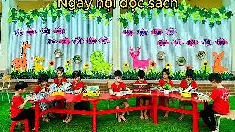 Ngày hội đọc sách của các bé trường Mầm non Trung Lương
