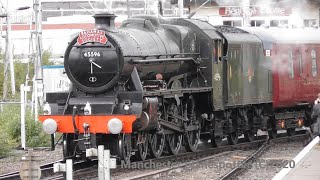 (HD) LMS Steam Class 6P 4-6-0 45596 Bahamas On 5Z45 At Crewe Station On The 06/10/2020