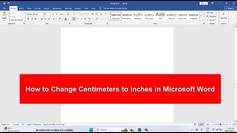 How to change centimeters to inches in Microsoft Word | Change Page Setup CM to Inches in word