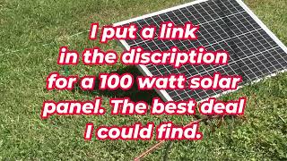 Charging a Jackery with a Harbor Freight 100 watt 12 volt solar panel
