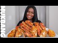 GIANT 2x SPICY CRAB LEGS + SEAFOOD BOIL MUKBANG + FIXINGS | STORY TIME