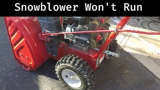 Troy Bilt 2410 Won't Start After Sitting All Summer  Part 1