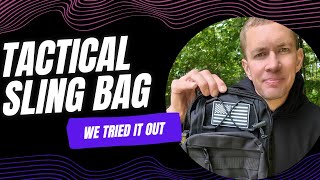 Small Tactical Sling Bag for Men with Holster Military EDC Shoulder Bag - We tried it out.