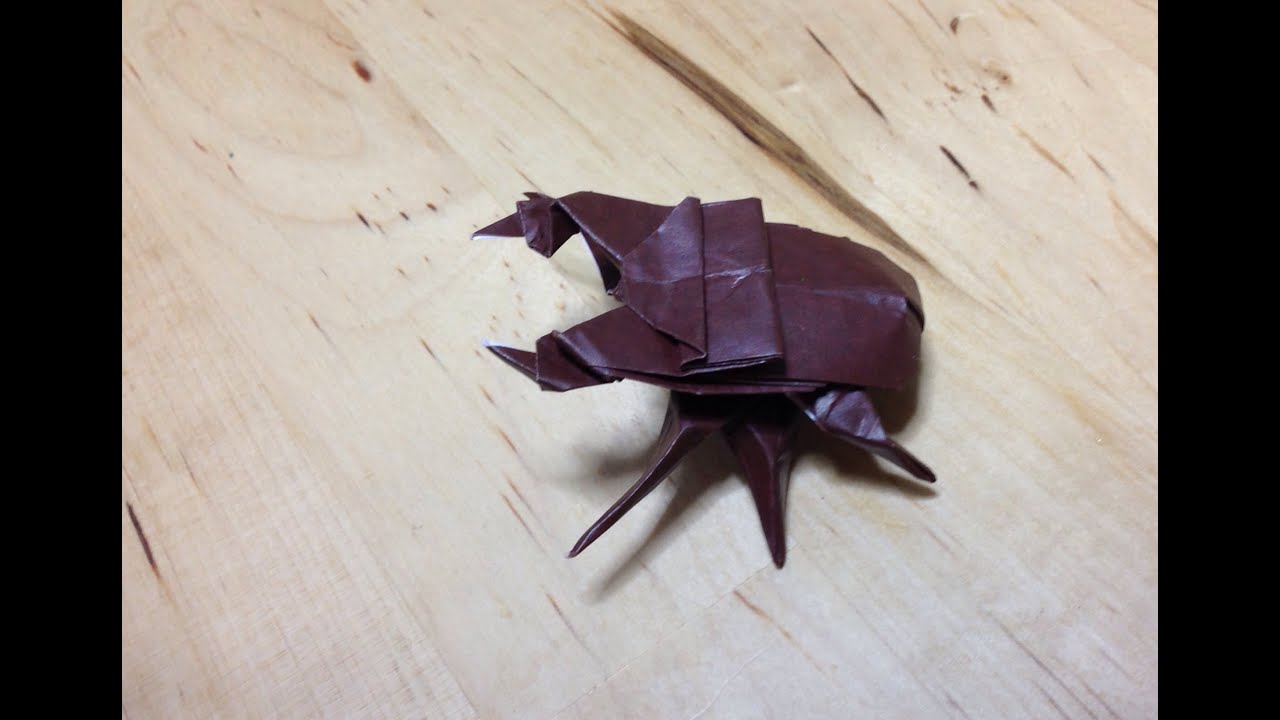 折り紙 クワガタ 折り方 作り方 1枚おり How To Make An Stag Beetle Origami Hd Youtube