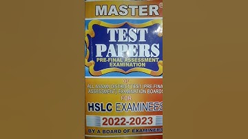 Test Paper 2022-23///All ASSAM district examination board For HSLC examination #HSLC2023#master®